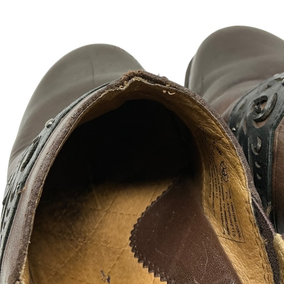 Ariat Tambour Brown Clogs Distress - Picture 5 of 13